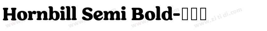 Hornbill Semi Bold字体转换